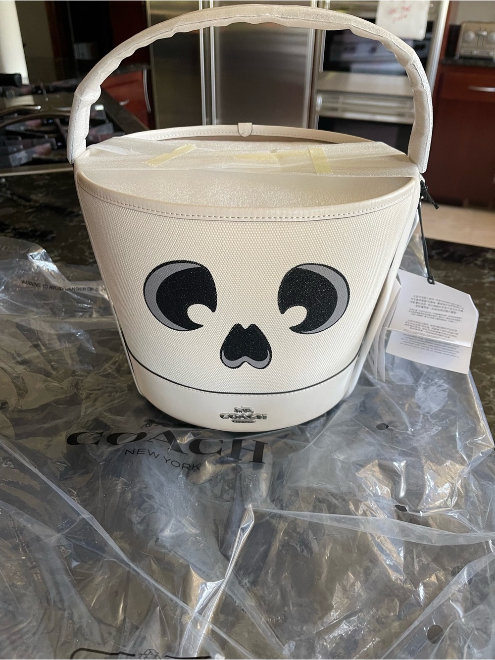 Coach New Ghost Halloween Bucket Bag